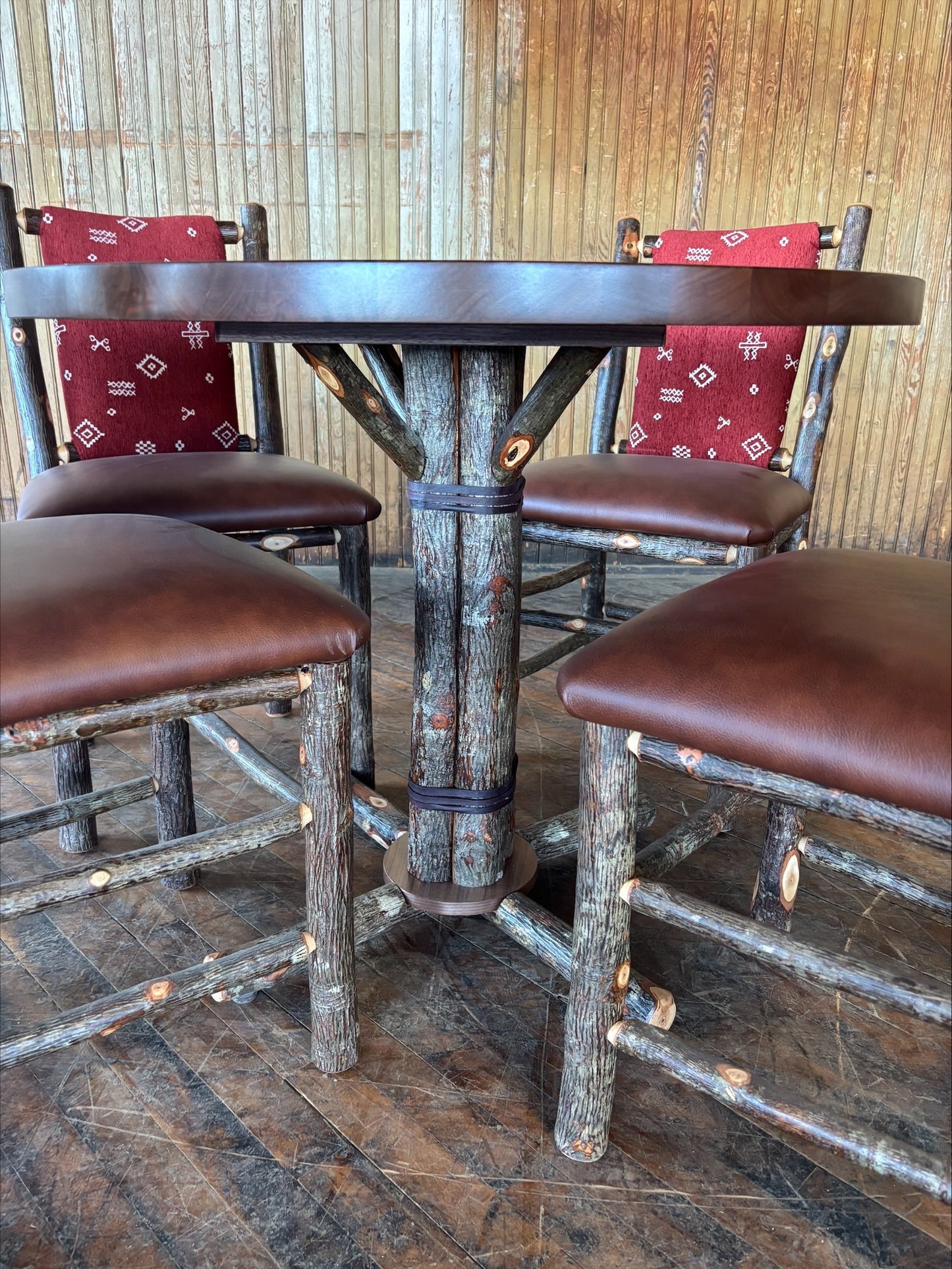 Walnut Dining Table and 4 Chair Set - FREE SHIPPING