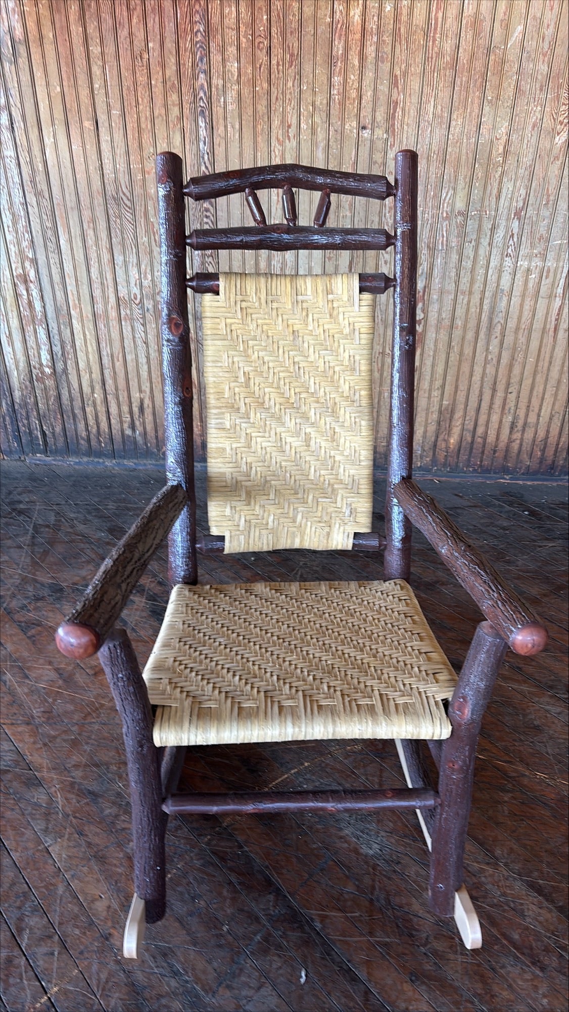 Wagon Wheel Rocking Chair - FREE SHIPPING