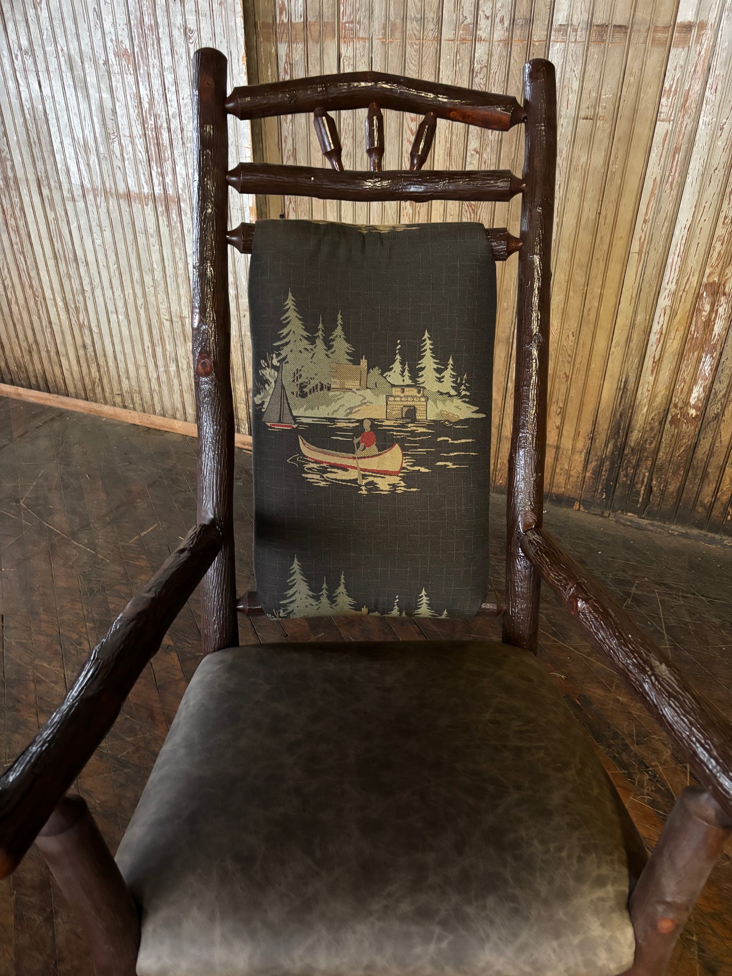 Wagon Wheel Rocking Chair - FREE SHIPPING