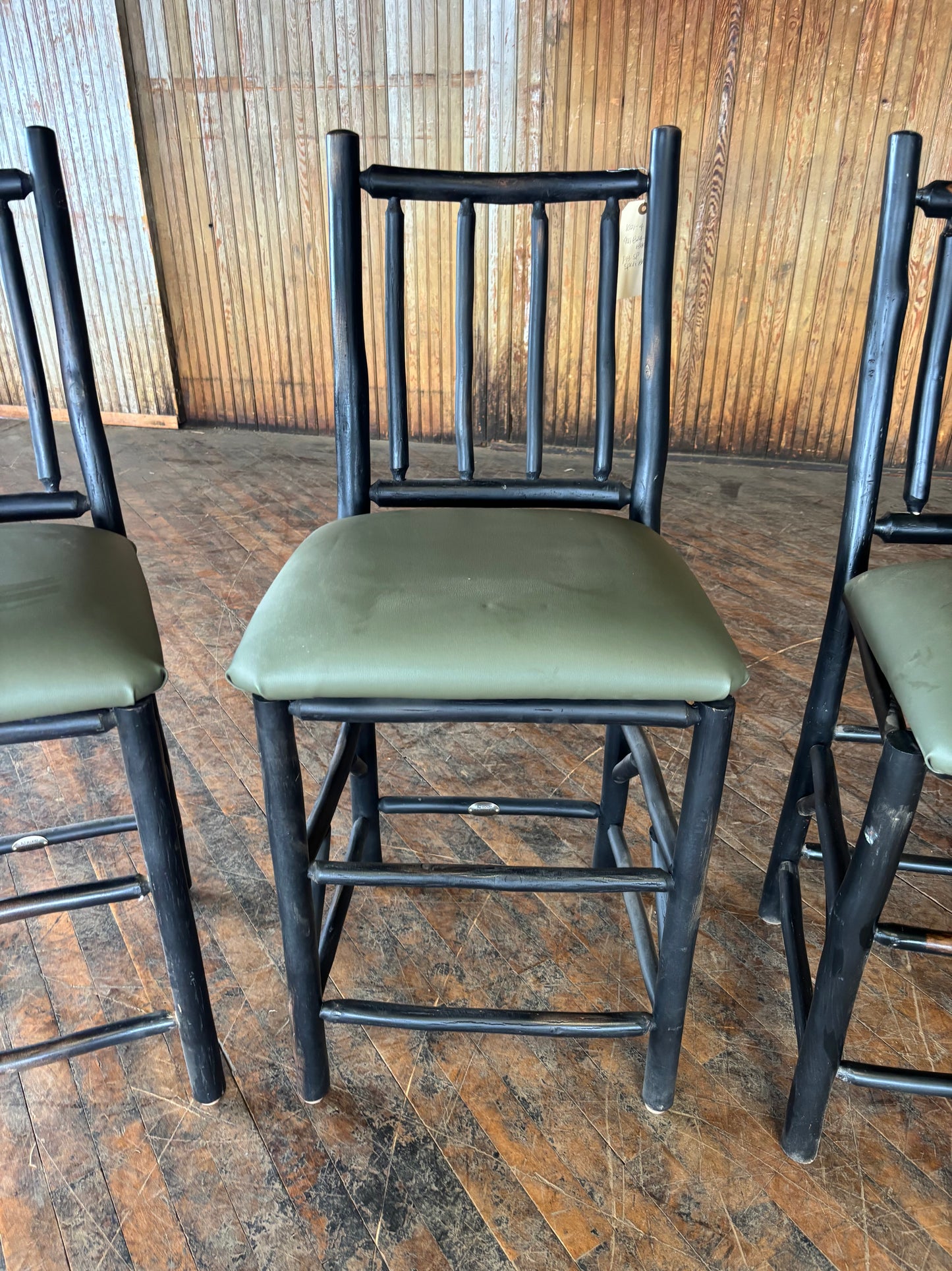 Old Hickory Barstools set of 4- FREE SHIPPING