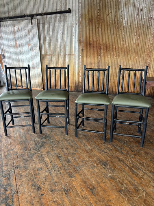 Old Hickory Barstools set of 4- FREE SHIPPING