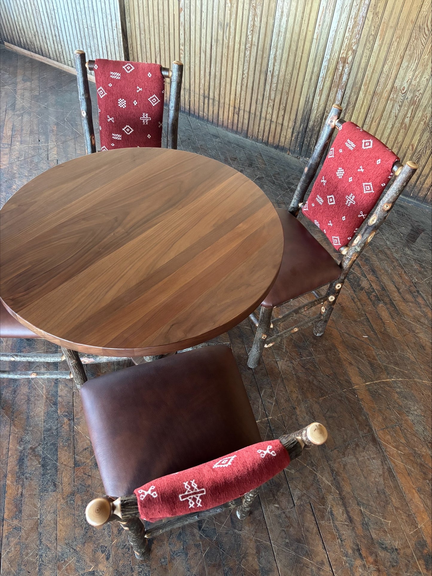 Walnut Dining Table and 4 Chair Set - FREE SHIPPING