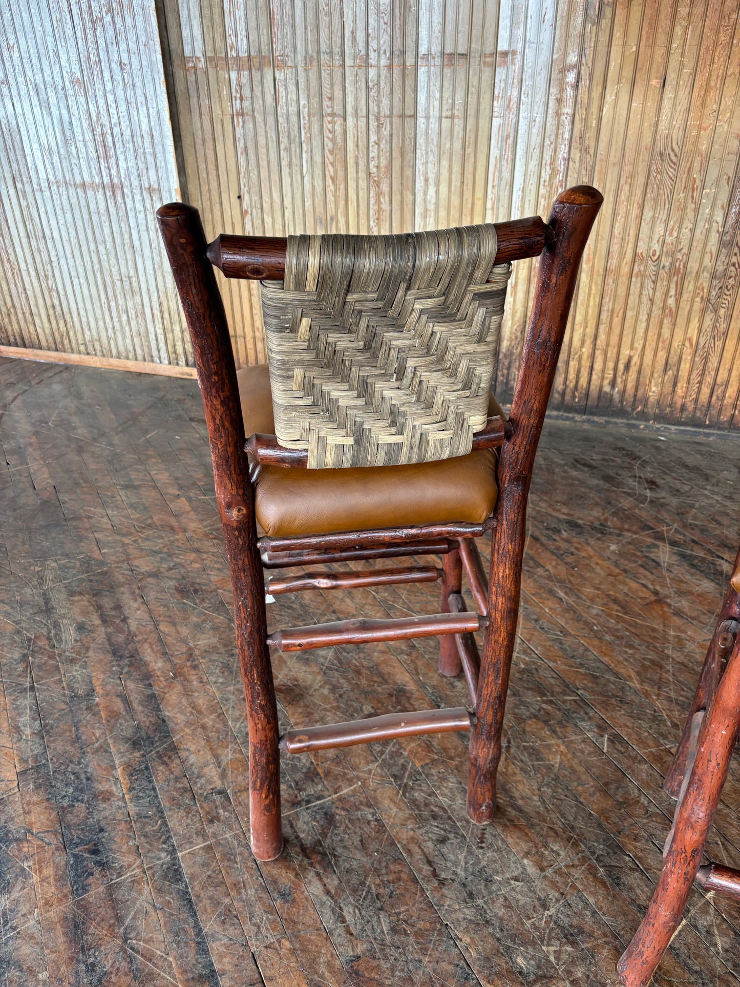 Old Hickory Barstools set of 2- FREE SHIPPING