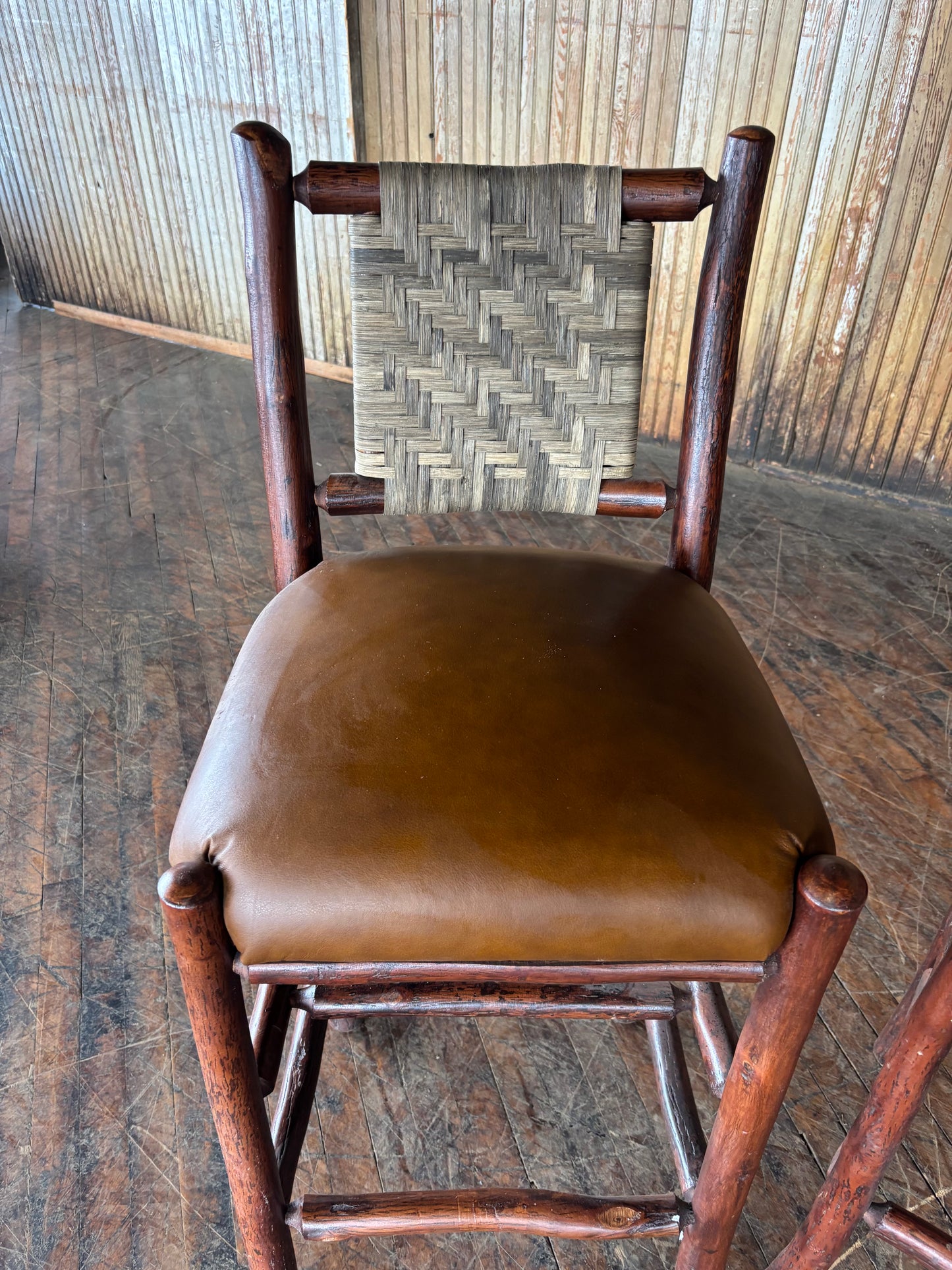 Old Hickory Barstools set of 2- FREE SHIPPING