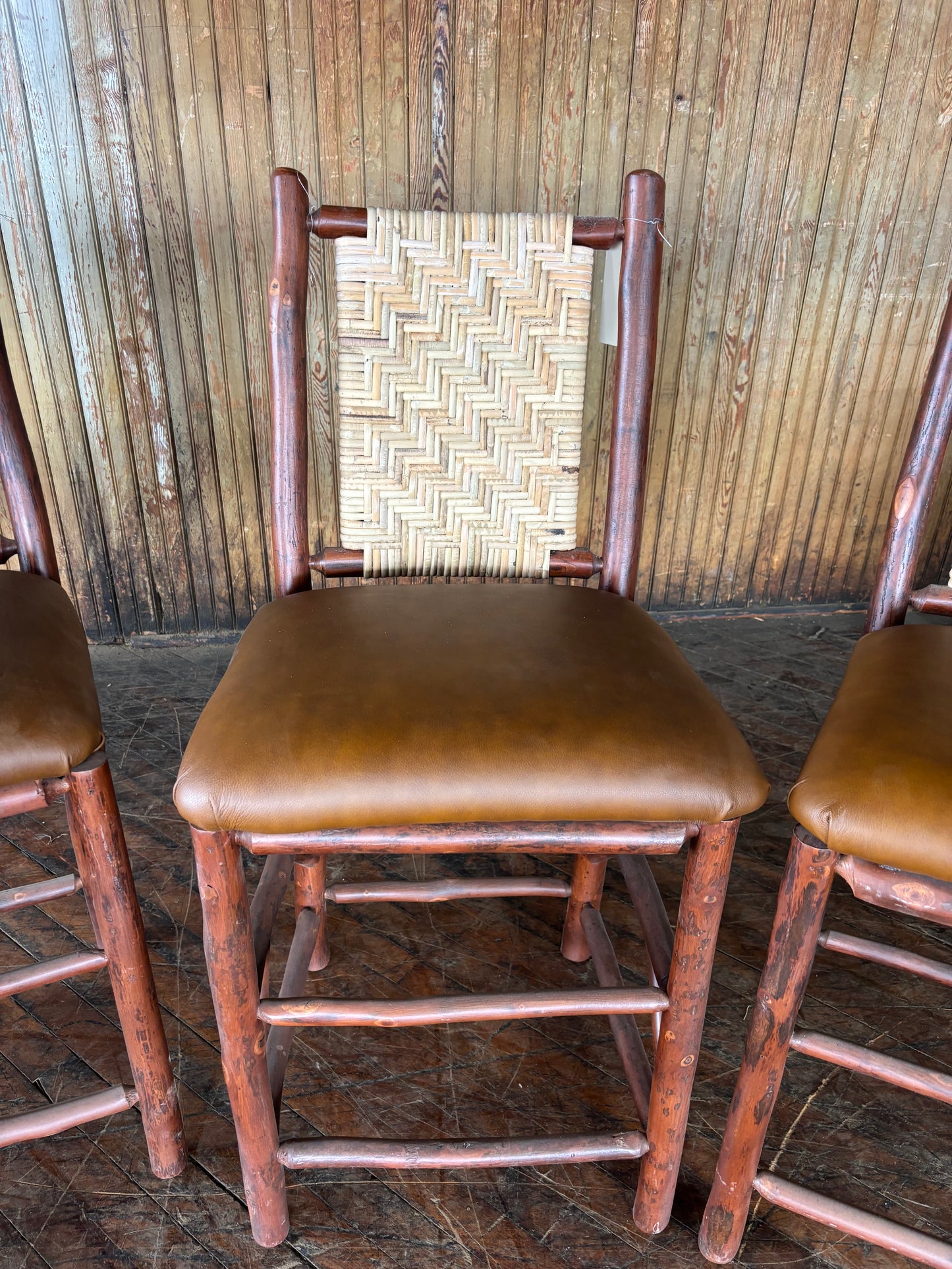 Old Hickory Barstools set of 4- FREE SHIPPING