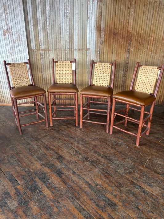 Old Hickory Barstools set of 4- FREE SHIPPING