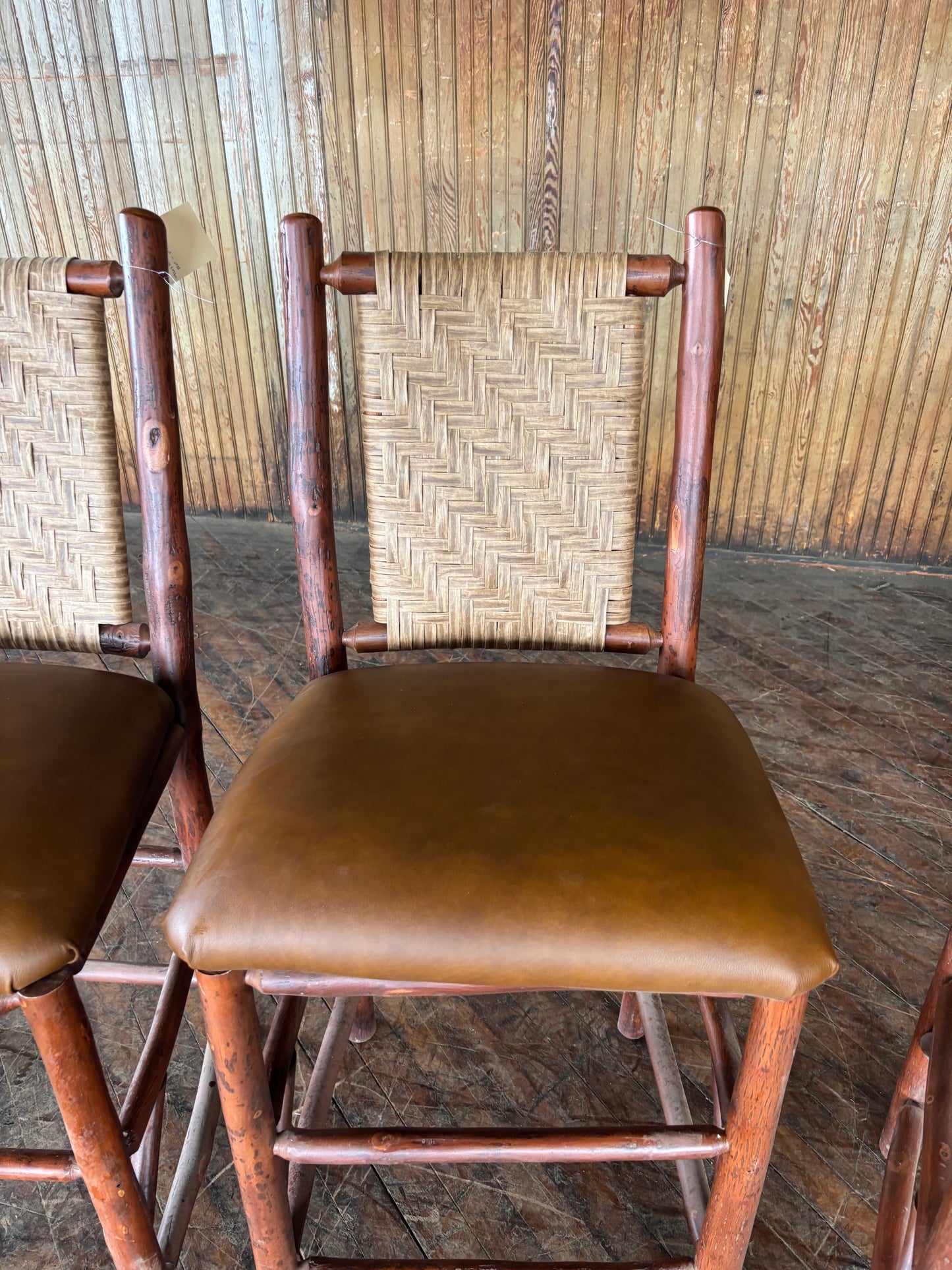 Old Hickory Barstools set of 4- FREE SHIPPING