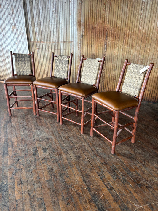 Old Hickory Barstools set of 4- FREE SHIPPING