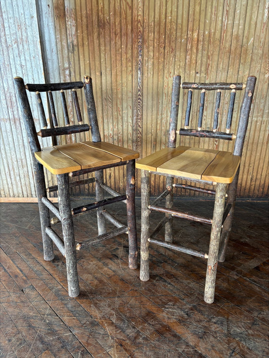 Old Hickory Barstool Set PRICED REDUCED (20% OFF SALE)- FREE SHIPPING