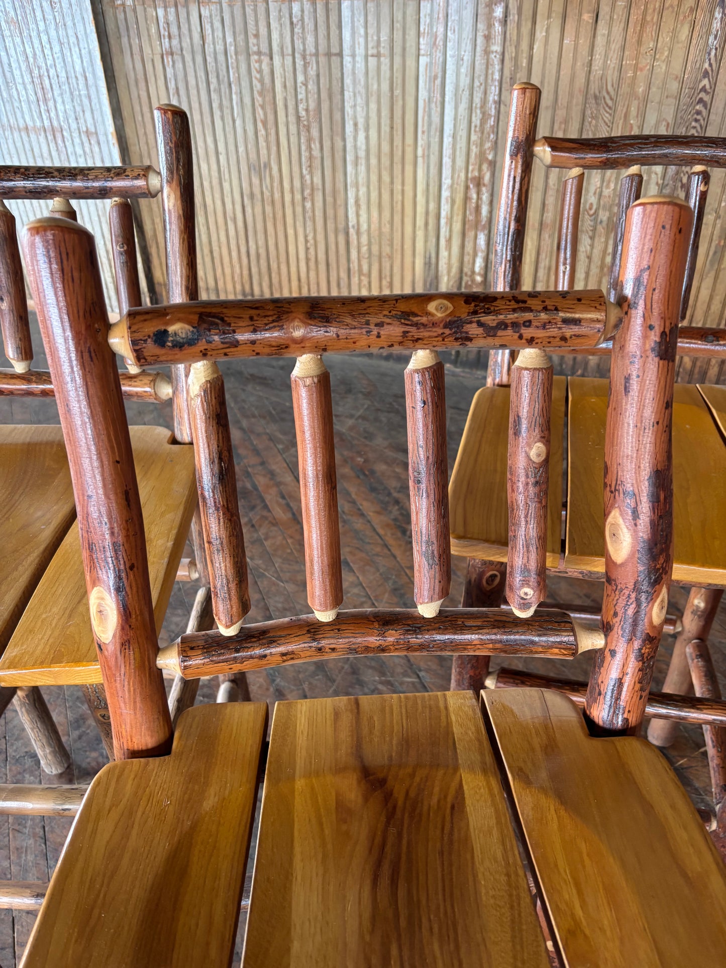 Old Hickory Barstool Set of 7- FREE SHIPPING