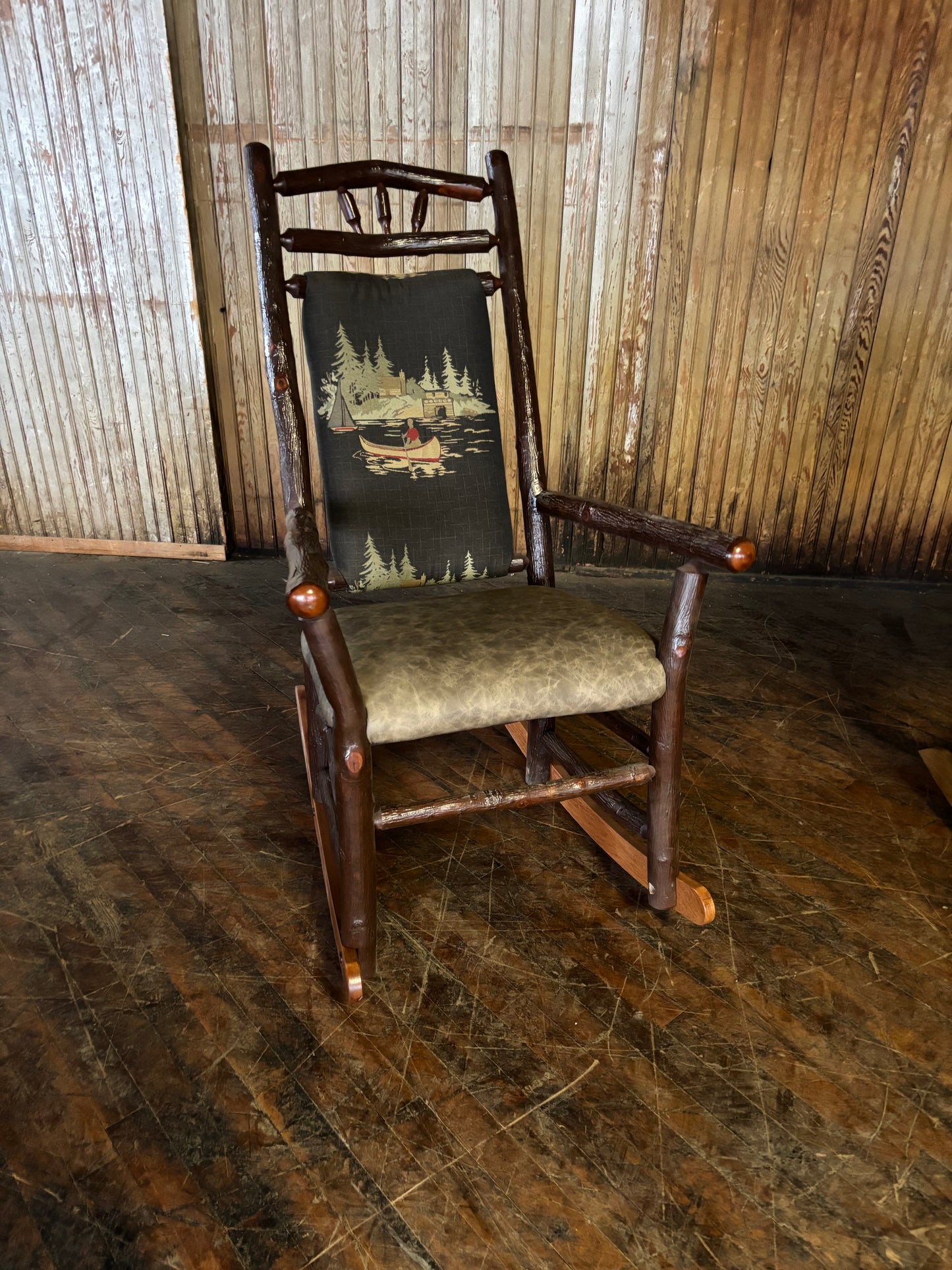 Wagon Wheel Rocking Chair - FREE SHIPPING